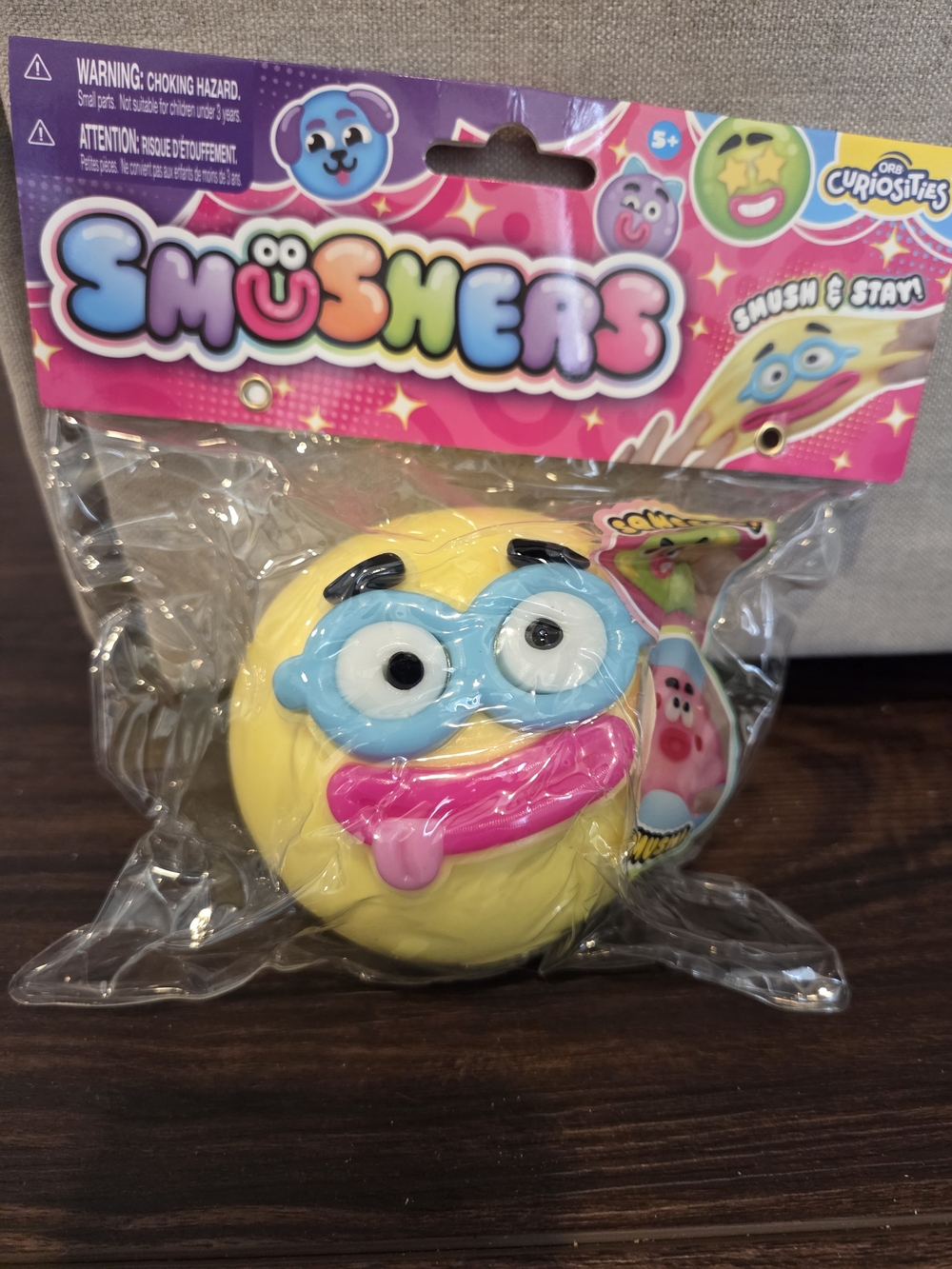 Smusher Yellow Emoji Squishy Toy Smusher Brand